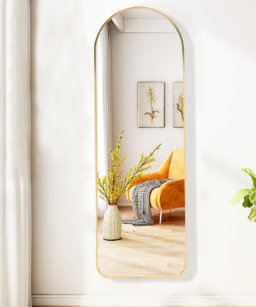 Gold Arch Full Length Wall Mirror 40x120CM