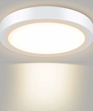 6W Ultra Flat Round LED Ceiling Light Ceiling Lights, 480LM Warm Natural White 3000K, Ã˜123.8cm Indoor Light Fixture Perfect for Bedroom, Kitchen, Hallway [Energy Class A+]
