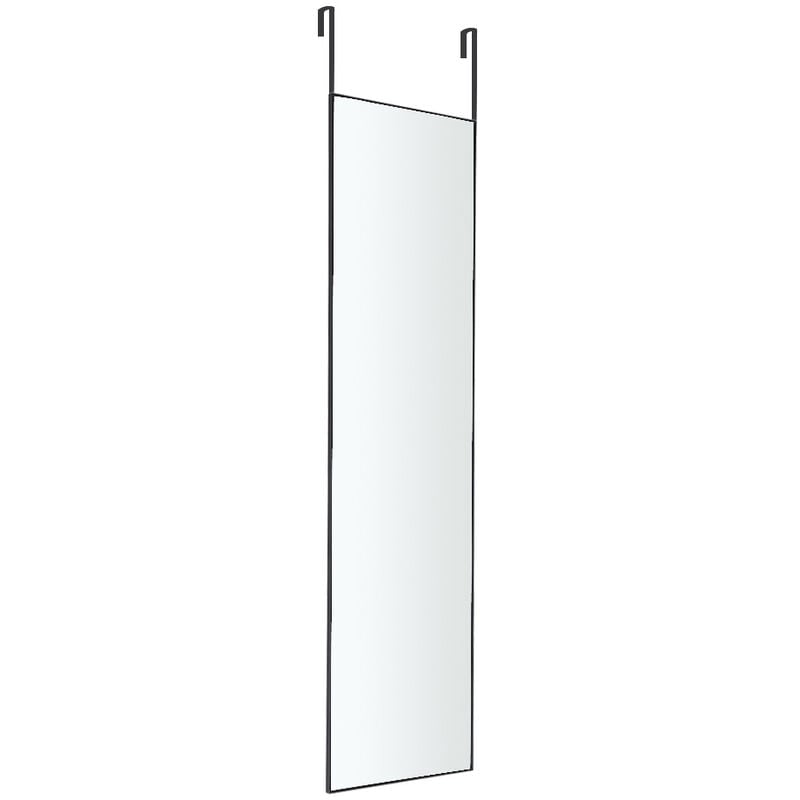 Metal Frame Over the Door Full Length Mirror Black - Image 4