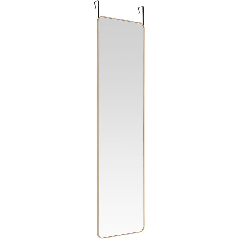 Full Length Mirror with Rounded Corners Door Hanging Gold Large Mirror - Image 4