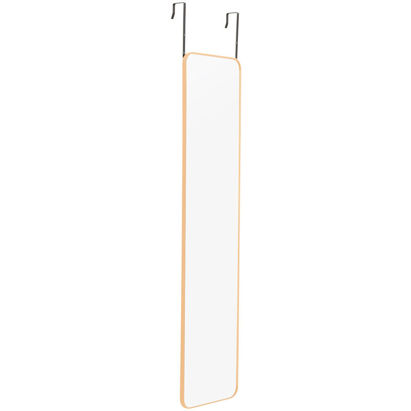 Full Length Mirror with Rounded Corners Door Hanging Gold Medium Mirror - Image 4
