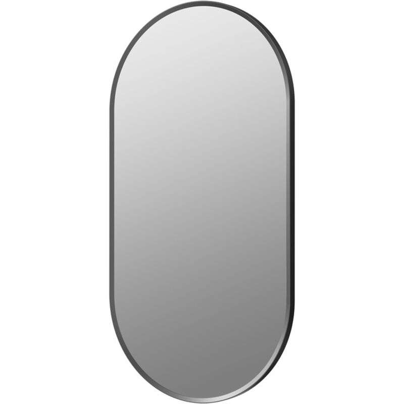 Signature Olivia Oblong Bathroom Mirror 800mm H x 400mm W - Matt Black - Image 3