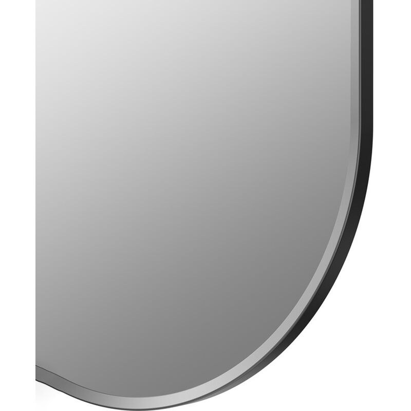 Signature Olivia Oblong Bathroom Mirror 800mm H x 400mm W - Matt Black - Image 4