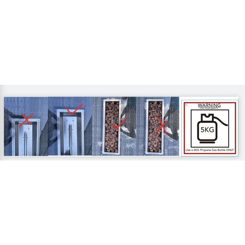 Fimous Outdoor Garden Dining Sets Rattan Furniture Gas Fire Pit Dining Table Gas Heater Light Grey - Image 2