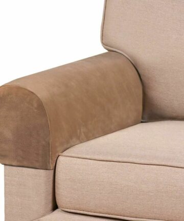 Thick Velvet Stretch Armrest Covers for Chairs and Sofas Armchair Slipcovers Sofa Arm Covers Non-Slip Sofa Armrest Covers Camel)