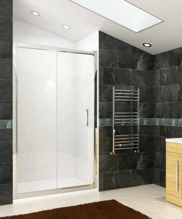 ELEGANT 1500mm Sliding Shower Door Modern Bathroom 8mm Easy Clean Glass Shower Enclosure Cubicle Door