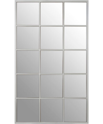 Premier Housewares Descartes Large Silver Frame Wall Mirror