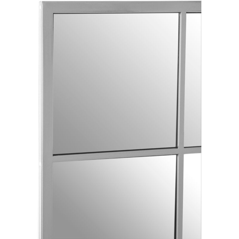 Premier Housewares Descartes Large Silver Frame Wall Mirror - Image 3