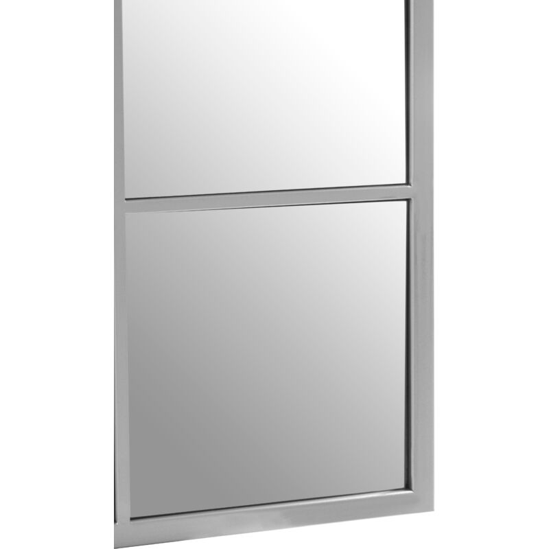 Premier Housewares Descartes Large Silver Frame Wall Mirror - Image 4
