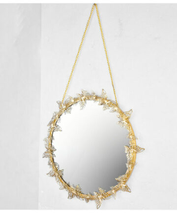 Round Mirror for Wall Decoration in Home, Living Room And Golden Mirror for Decoration A