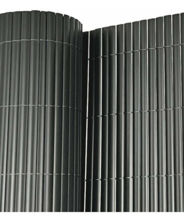 Oypla 1m x 5m Grey PVC Outdoor Garden Fencing Privacy Screen Roll