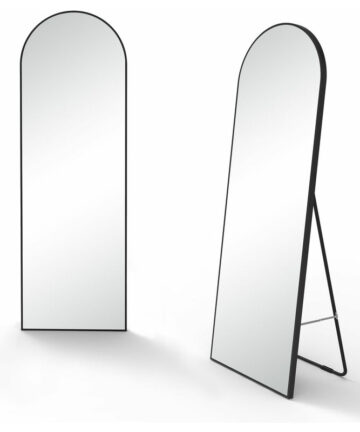 SKY BATHROOM Freestanding or Wall Mounted Full Length Black Framed Mirror W 50 x H 150 cm