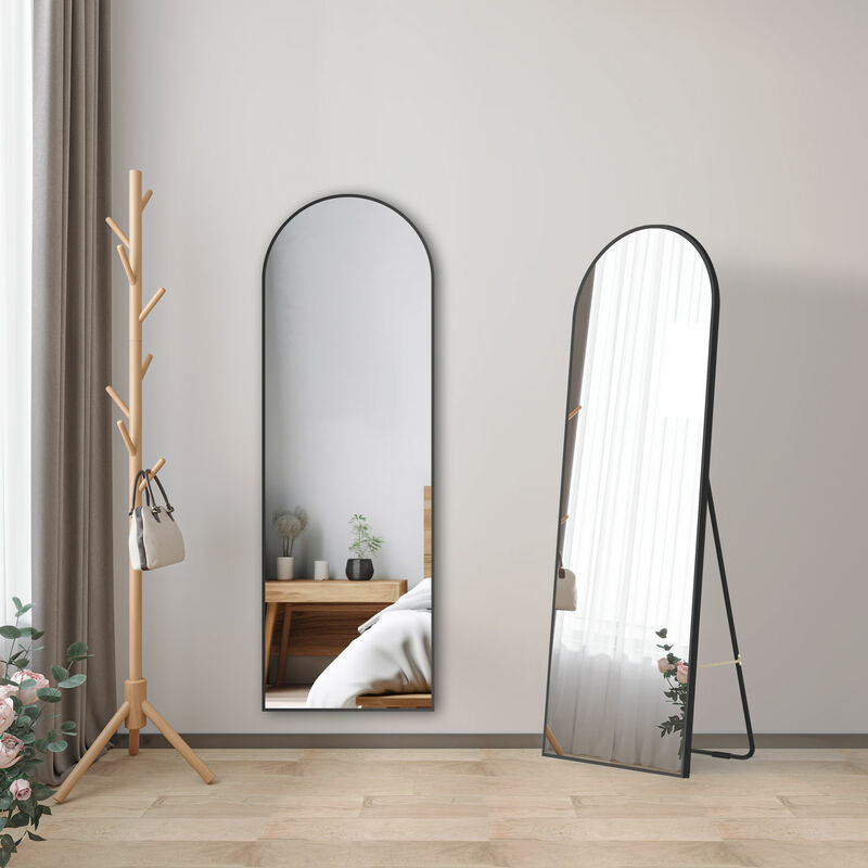 SKY BATHROOM Freestanding or Wall Mounted Full Length Black Framed Mirror W 50 x H 150 cm - Image 3