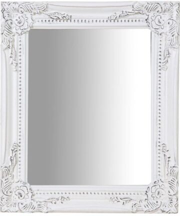 Vertical / horizontal antiqued white finish W27xDP4xH32 cm sized hanging mirror