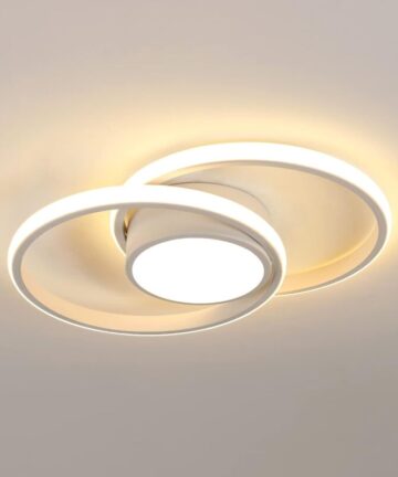 COMELY Modern LED Ceiling Light for Living Room, Ceiling Luminaire for Kitchen, Round Ceiling Lamp for Bedroom and Living Room, Diameter 40cm - 42W - White - Warm White Light 3000K