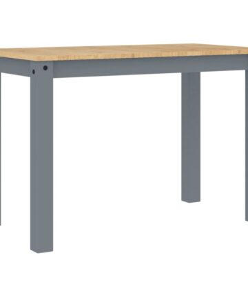 Dining Table Panama Grey 117x60x75 cm Solid Wood Pine vidaXL