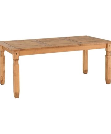 Corona 6 feet Dining Table - L92 x W182 x H75.5 cm - Distressed Waxed Pine