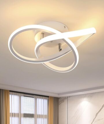 COMELY Modern LED Ceiling Light, 22W 2500LM Ceiling Lamp for Bedroom, Living Room, Hallway, Diameter 25cm - White - Natural White Light 4500K