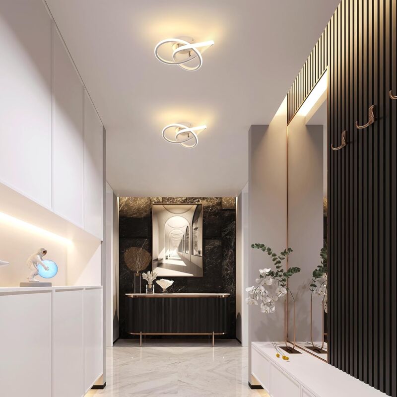 COMELY Modern LED Ceiling Light, 22W 2500LM Ceiling Lamp for Bedroom, Living Room, Hallway, Diameter 25cm - White - Natural White Light 4500K - Image 4