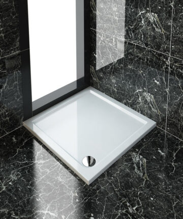 ELEGANT 900 x 900 x 40 mm Square Tray + Waste Trap