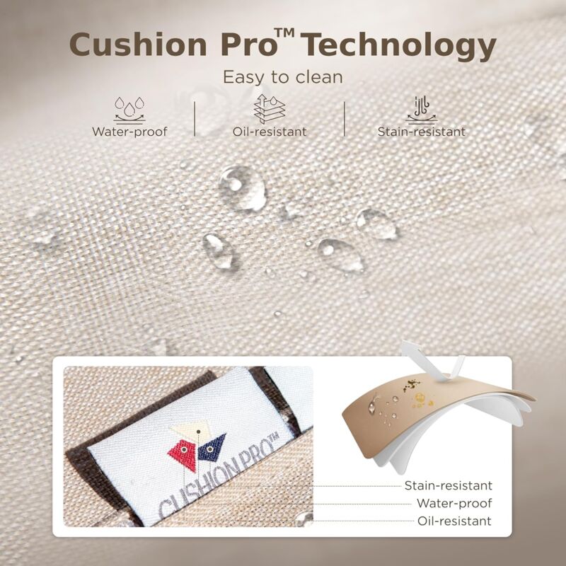 PHIVILLA Outdoor Garden Corner Sofa Furniture Set for 5-7 Persons Metal Frame Rattan Comfortable Patio Set Armchair Ottoman with Cushions Dark Brown Weather Resistant - Image 3