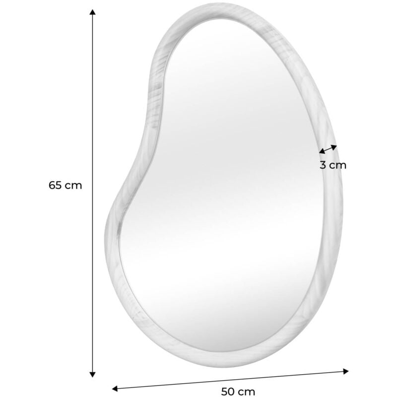 65cm wooden mirror, Jacob, Walnut, 50x3x65 cm - Image 4