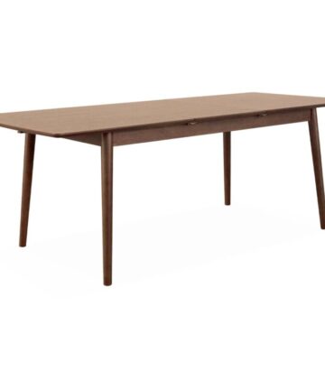 6 to 8-seater extendable rectangular dining table, Lina, Walnut, 210x90x75 cm