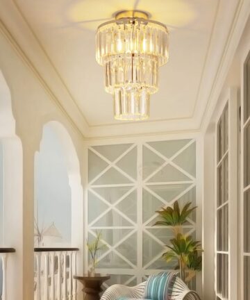 Modern 30x35cm Crystal Mount Ceiling Light