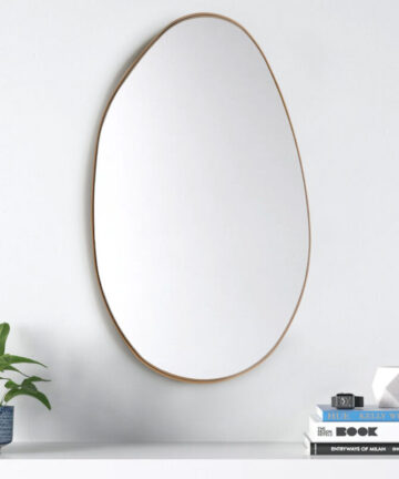 Gold Irregular Metal Framed Wall Mirror Decorative