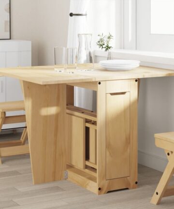 Butterfly Dining Tableï¼ŒDinner tableï¼ŒEating table Foldable Corona Wax Brown Solid Wood Pine VSVS484090