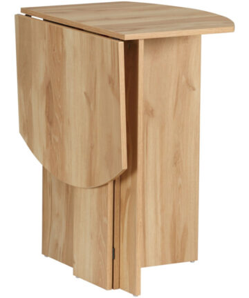 HOMCOM Foldable Dining Table Compact Drop Leaf Table for Kitchen Oak