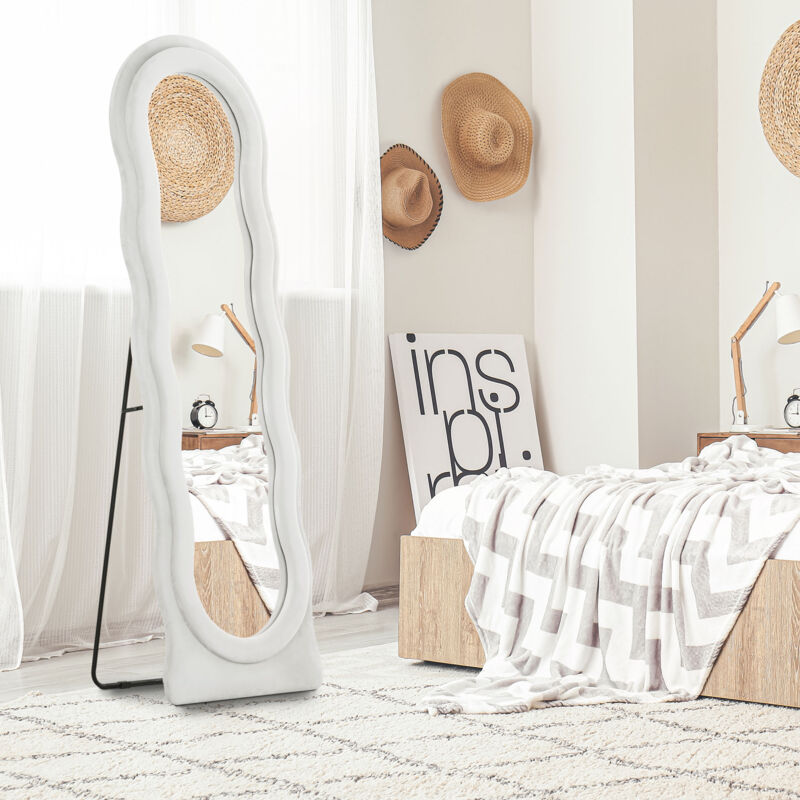 HOMCOM Full Length Mirror, Standing, Leaning or Wall Mirror, White - Image 3