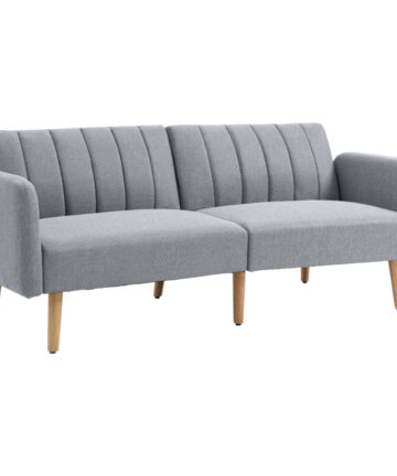 HOMCOM 3 Seater Sofa Bed w/ Adjustable Backrest for Living Room, Guest Room