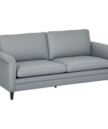 HOMCOM Modern 3 Seater Sofa for Living Room, Fabric Couch Settee, Grey