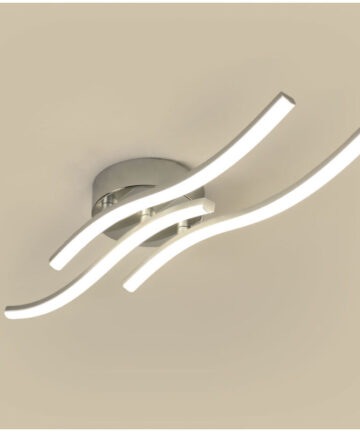 GOECO LED Ceiling Light Elegant Curved Design LED Ceiling Lamp, 1600 Lumen 3 Built-in LED Boards Neutral White Light 4000K 18W Modern Ceiling Fixture for Bedrooms Living Room Dining Kitchen