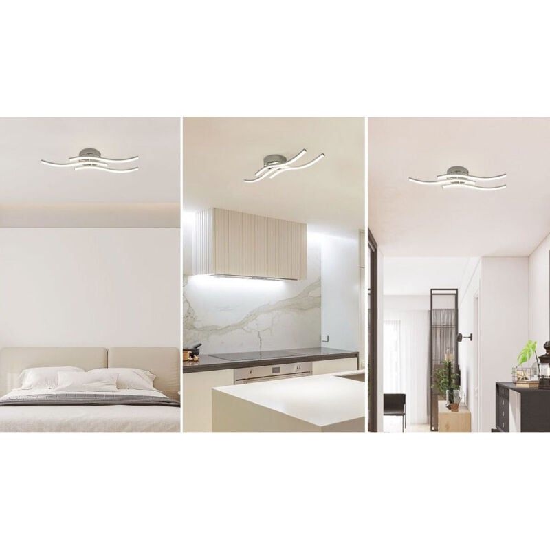 GOECO LED Ceiling Light Elegant Curved Design LED Ceiling Lamp, 1600 Lumen 3 Built-in LED Boards Neutral White Light 4000K 18W Modern Ceiling Fixture for Bedrooms Living Room Dining Kitchen - Image 4