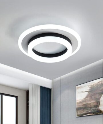 GOECO LED Ceiling Light 22W 1920 Lumens, Modern Lamp 6500K, Round Ceiling Fixture for Bedroom Living Room (Diameter 20cm)