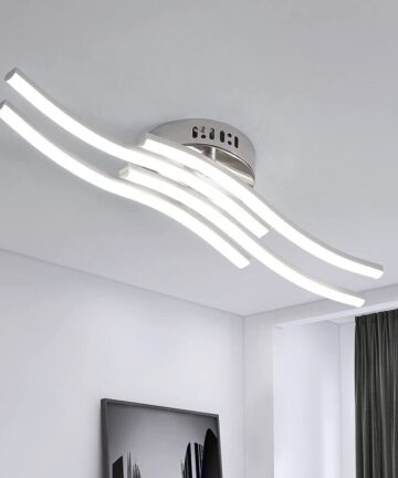 GOECO LED Ceiling Light, 6000K White Light, 24W for Living Room, Bathroom and Kitchen, Modern Ceiling Light IP20