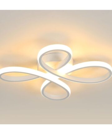 GOECO LED Ceiling Led Modern Design 28W Creative flower shape Ceiling lamp for living room bedroom dining room white office, warm white light 3000k