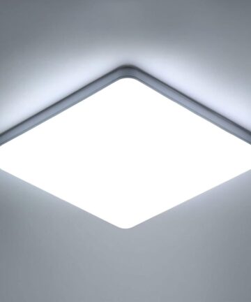 COMELY36W Square LED Ceiling Light, 4050LM Ceiling Lamp, IP44 6500K, Ceiling Light Fixture Applicable to Bathroom, Living Room, Kitchen, Bedroom, Hallway, Balcony, Garage, 23CM [Energy Class E]