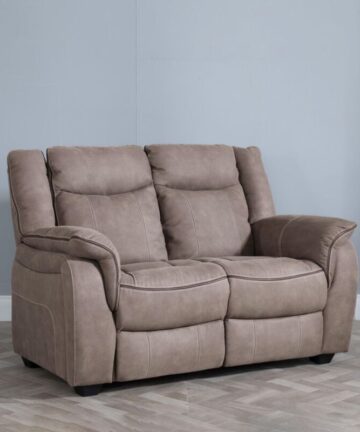 Martina Brown Fabric 2 Seater Sofa Default Title