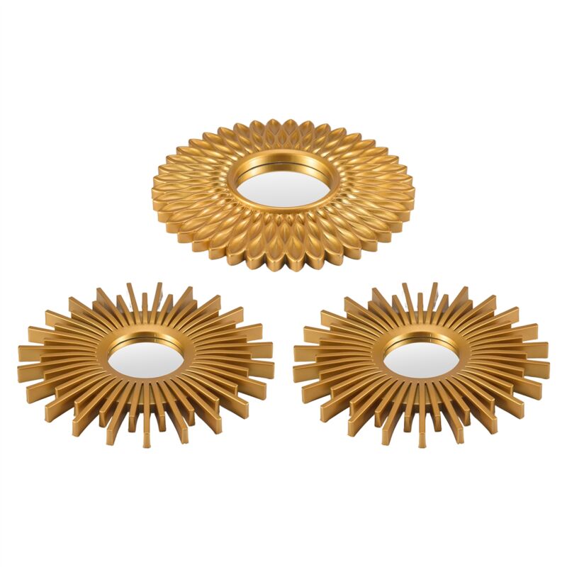 Gold Mirrors for Wall Pack of 3 - Room Decor & Home Decorative - Image 2