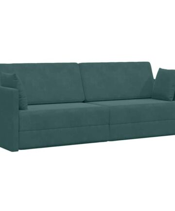 Floor Sofa Bed Dark green 213 x 76 x 77 cm Velvet vidaXL
