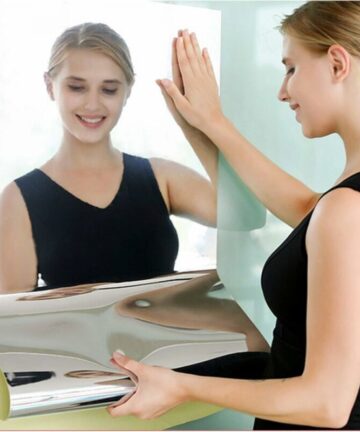 Self-adhesive mirror with adhesive backing, wall sticker, soft mirror