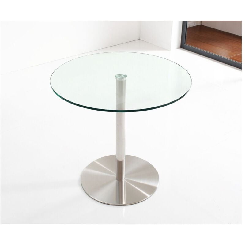 Target 80cm Small Round Glass Dining Table - Image 3