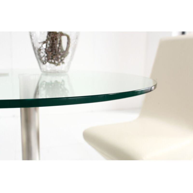 Target 80cm Small Round Glass Dining Table - Image 4
