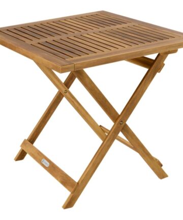 DEUBAÂ® Folding Garden Table Acacia Wood 70x70x73cm Square, Wooden, Foldable