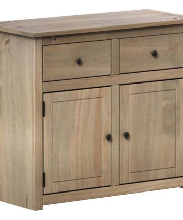 Panama Solid Pine Sideboard 2 Door 2 Drawer Cabinet Cupboard Storage