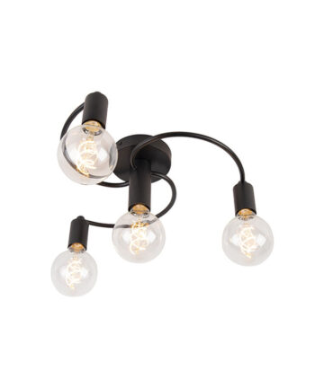 Art Deco Ceiling Light Black 4-Light - Facil