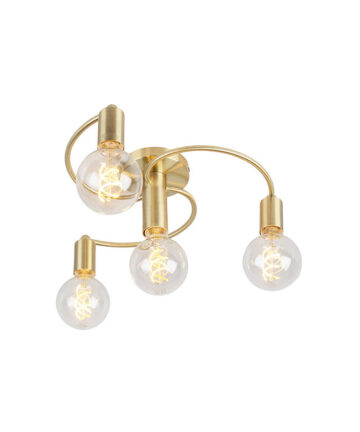 Art Deco Ceiling Light Brass 4-Light - Facile